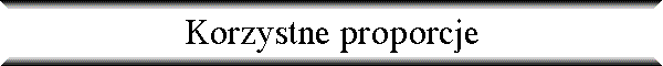 Korzystne proporcje