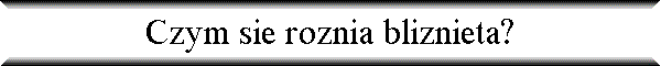 Czym sie roznia bliznieta?