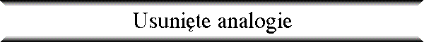 Usuni�te analogie