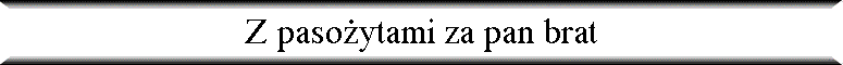 Z paso�ytami za pan brat