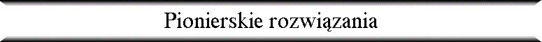 Pionierskie rozwi�zania