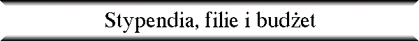 Stypendia, filie i bud�et