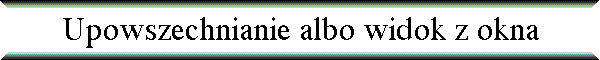 Upowszechnianie albo widok z okna
