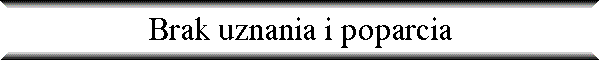 Brak uznania i poparcia