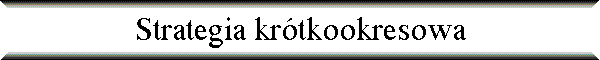 Strategia kr�tkookresowa