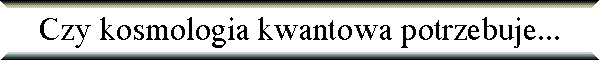 Czy kosmologia kwantowa potrzebuje...