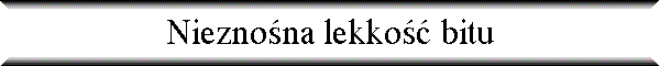 Niezno�na lekko�� bitu