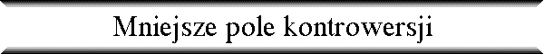 Mniejsze pole kontrowersji