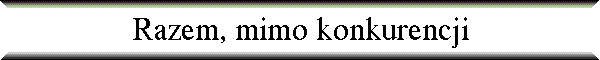 Razem, mimo konkurencji