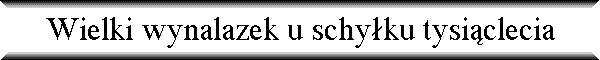 Wielki wynalazek u schy�ku tysi�clecia