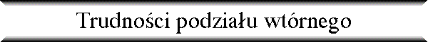 Trudno�ci podzia�u wt�rnego