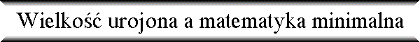 Wielko�� urojona a matematyka minimalna