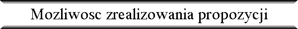 Mozliwosc zrealizowania propozycji