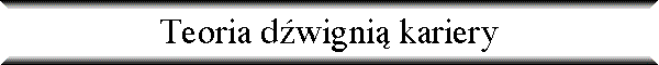 Teoria d�wigni� kariery