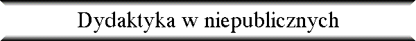 Dydaktyka w niepublicznych