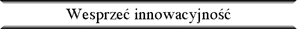 Wesprze� innowacyjno��