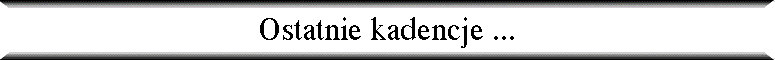 Ostatnie kadencje ...