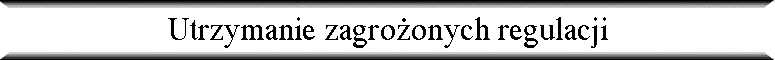 Utrzymanie zagro�onych regulacji
