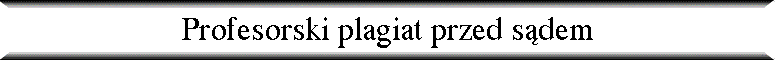 Profesorski plagiat przed s�dem