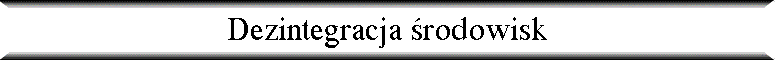 Dezintegracja �rodowisk
