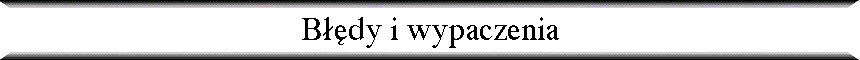 B��dy i wypaczenia