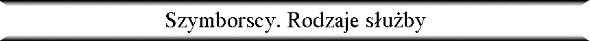 Szymborscy. Rodzaje s�u�by