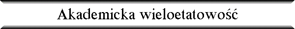 Akademicka wieloetatowo��