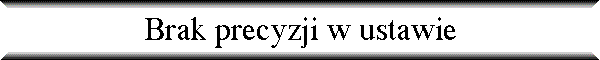 Brak precyzji w ustawie