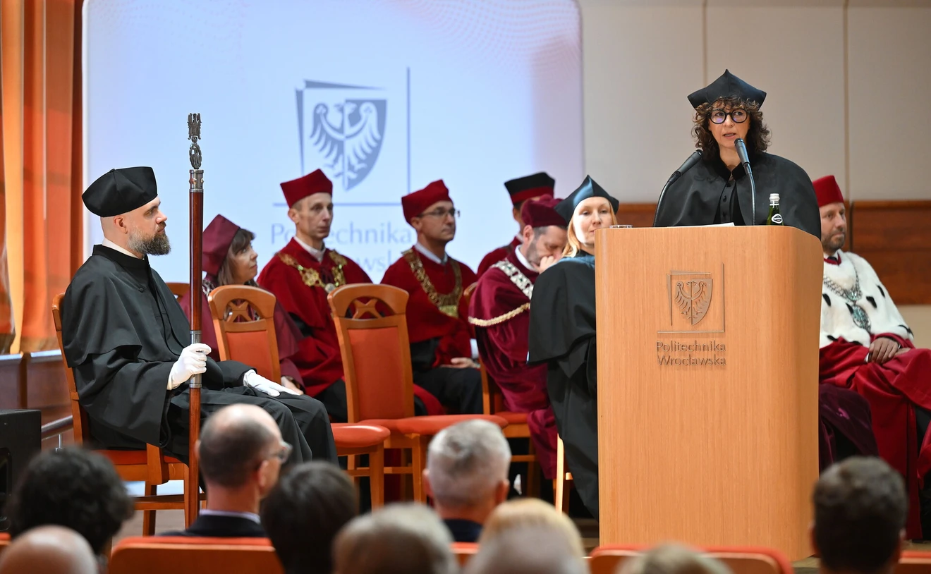 Francuska noblistka z tytułem doktora honoris causa Politechniki Wrocławskiej